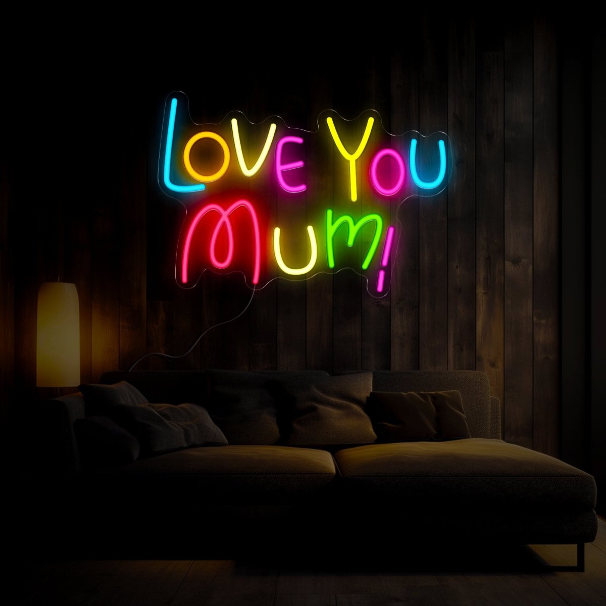 Love you Mom Neon Sign - Reels Custom