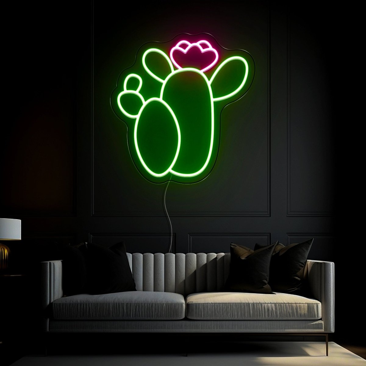 Lovely Bright Flower Cactus Led Neon Sign - Reels Custom