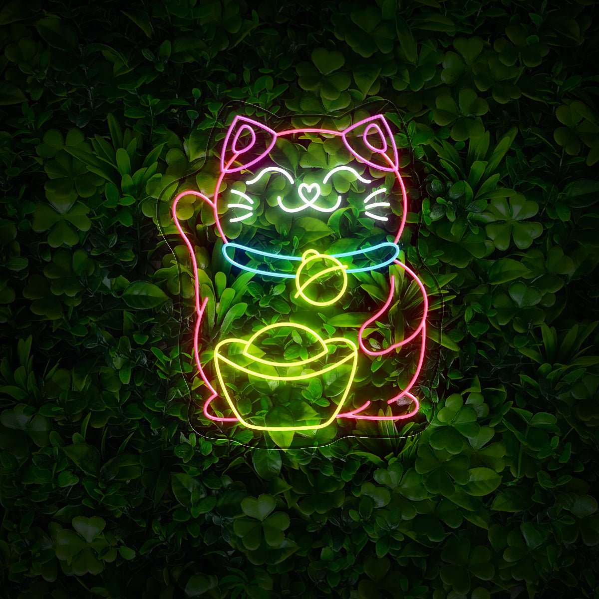 Lucky Cat Acrylic Animals Led Neon Sign - Reels Custom