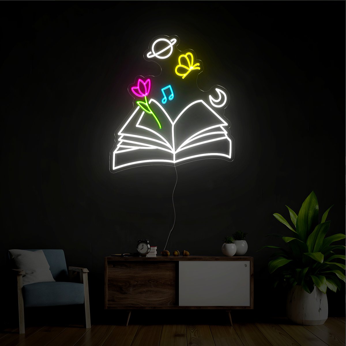 Magic Book Led Neon Sign - Reels Custom