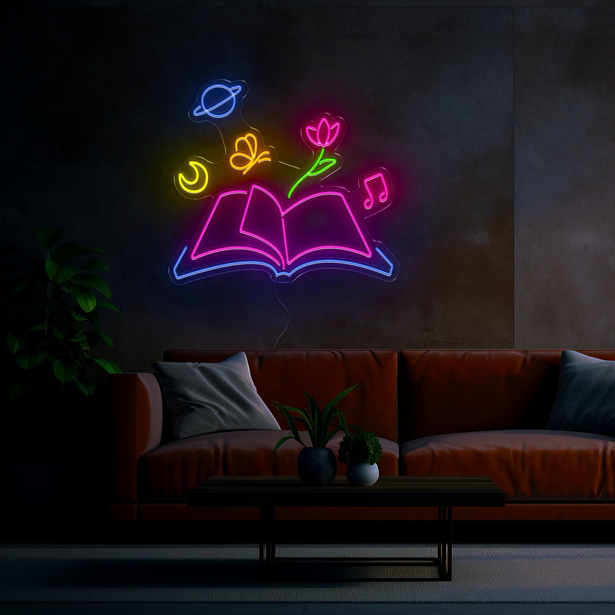 Magic Book Neon Sign - Reels Custom