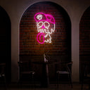 Melting Cartoon Skull Neon Sign - Reels Custom