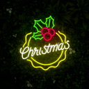 Merry Christmas Badge Neon Sign - Reels Custom