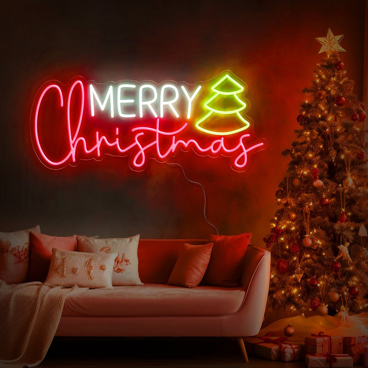 Merry Christmas Led Neon Sign - Reels Custom