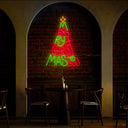 Merry Christmas Text Tree Led Neon Sign - Reels Custom