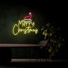 Merry Christmas with Santa Hat Led Neon Sign - Reels Custom