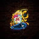 Milkshake Skateboard Artwork Neon Sign - Reels Custom