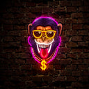 Millionaire Monkey Artwork Led Neon Sign - Reels Custom