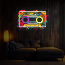 Mixtape Cassette Artwork Neon Sign - Reels Custom