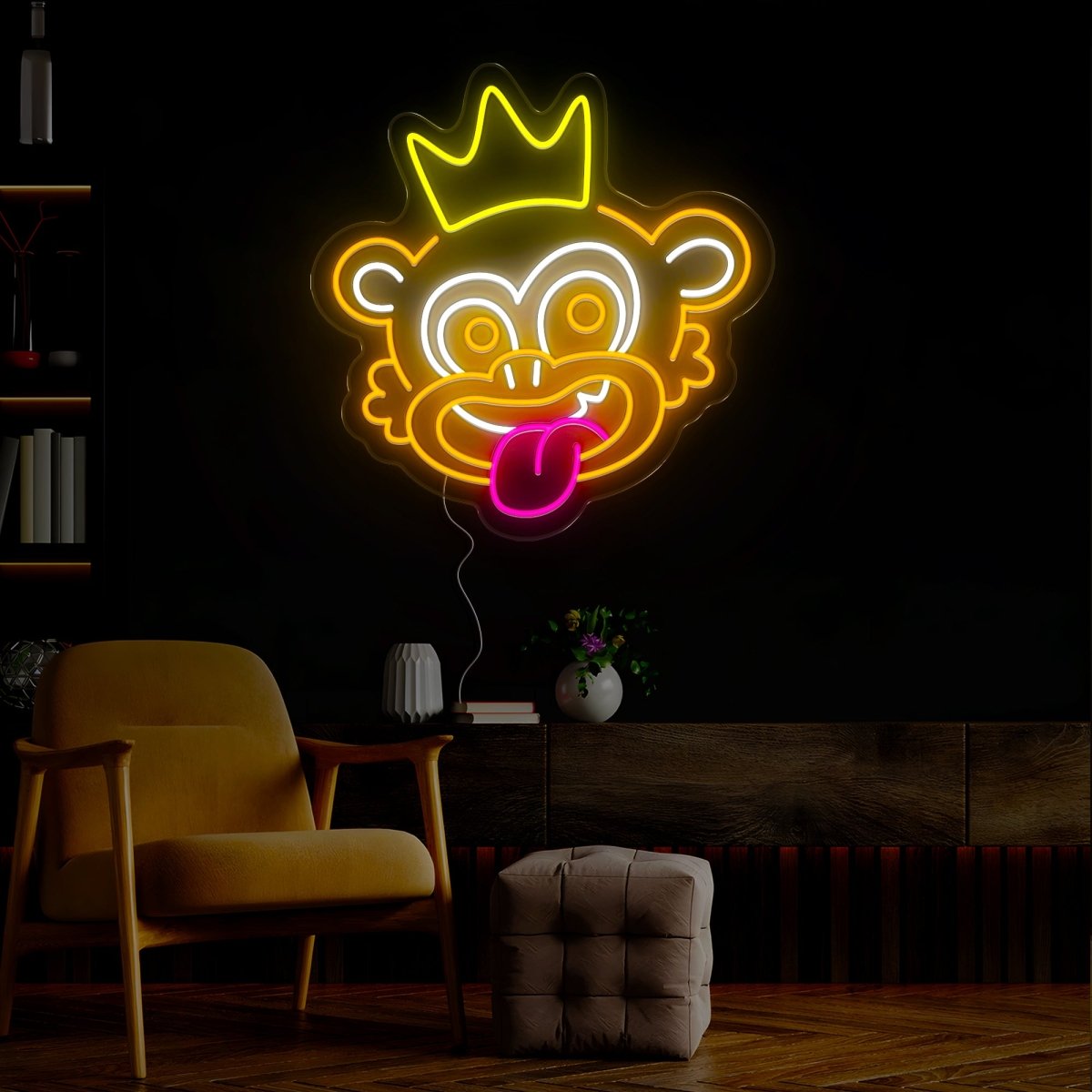 Monkey Face Neon Sign - Reels Custom