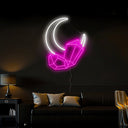 Moon And Crystals Neon Sign - Reels Custom