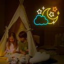 Moon Cloud Star Neon Sign - Reels Custom
