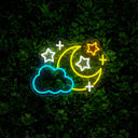 Moon Cloud Star Neon Sign - Reels Custom
