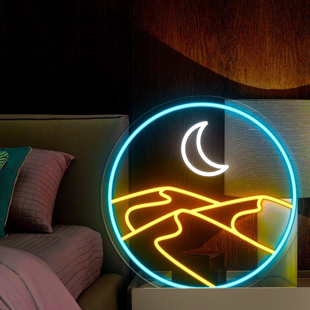 Moon Dunes Self-Standing Neon Sign - Reels Custom