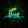 Moon Over Sea Neon Sign - Reels Custom