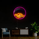 Mountain At Night Artwork Neon Sign - Reels Custom