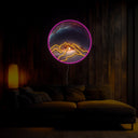 Mountain At Night Artwork Neon Sign - Reels Custom