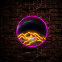 Mountain At Night Artwork Neon Sign - Reels Custom