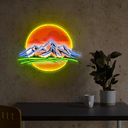 Mountain Sunset Artwork Neon Sign - Reels Custom