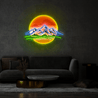 Mountain Sunset Artwork Neon Sign - Reels Custom