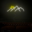 Mountains Sunset Neon Sign - Reels Custom