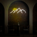 Mountains Sunset Neon Sign - Reels Custom