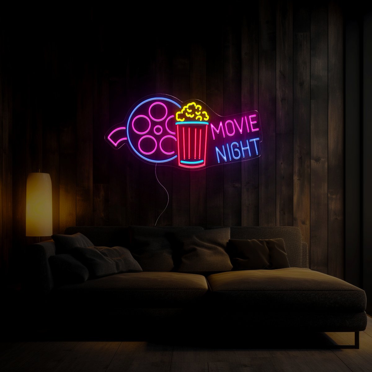 Movie Night Neon Sign - Reels Custom