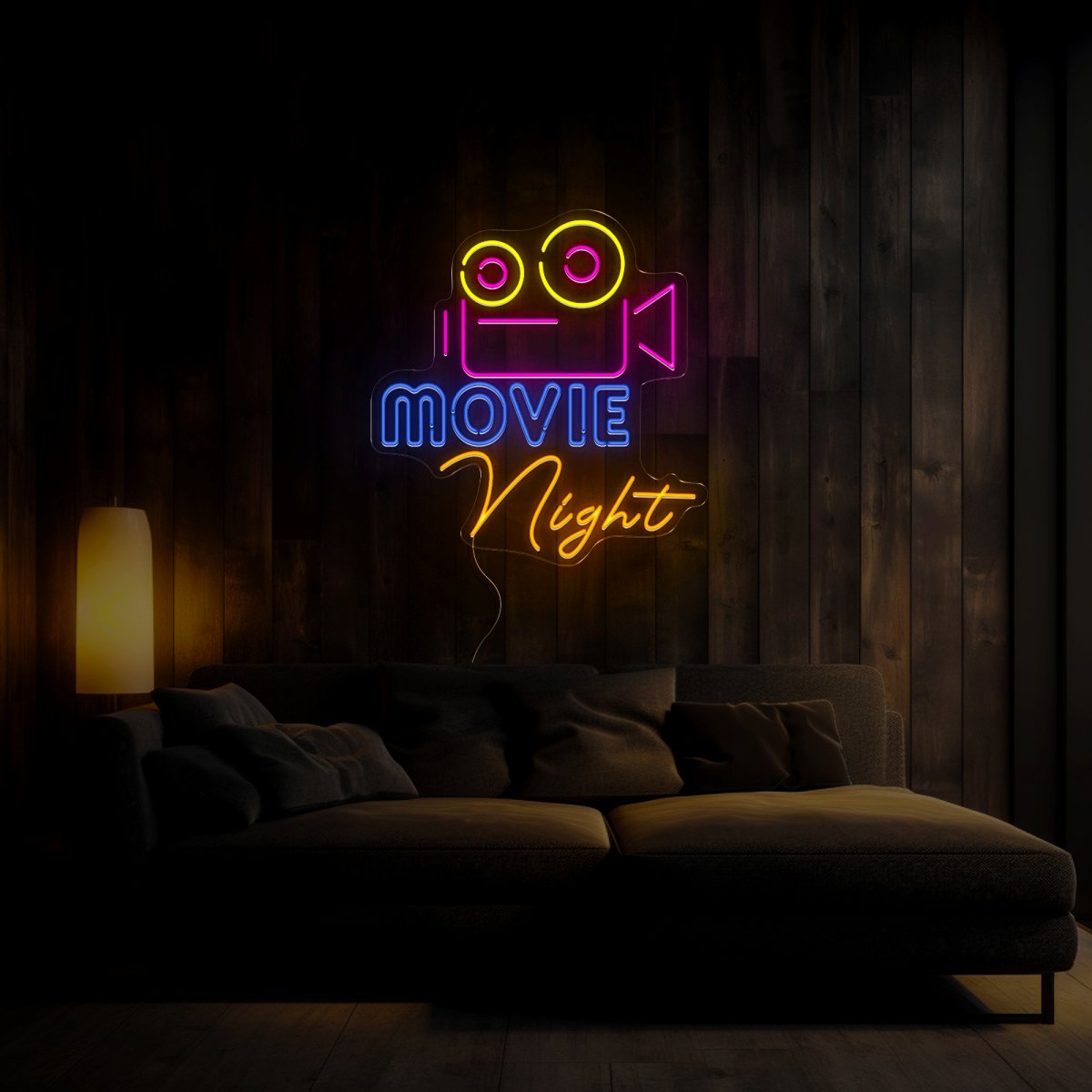 Movie Night Neon Sign - Reels Custom