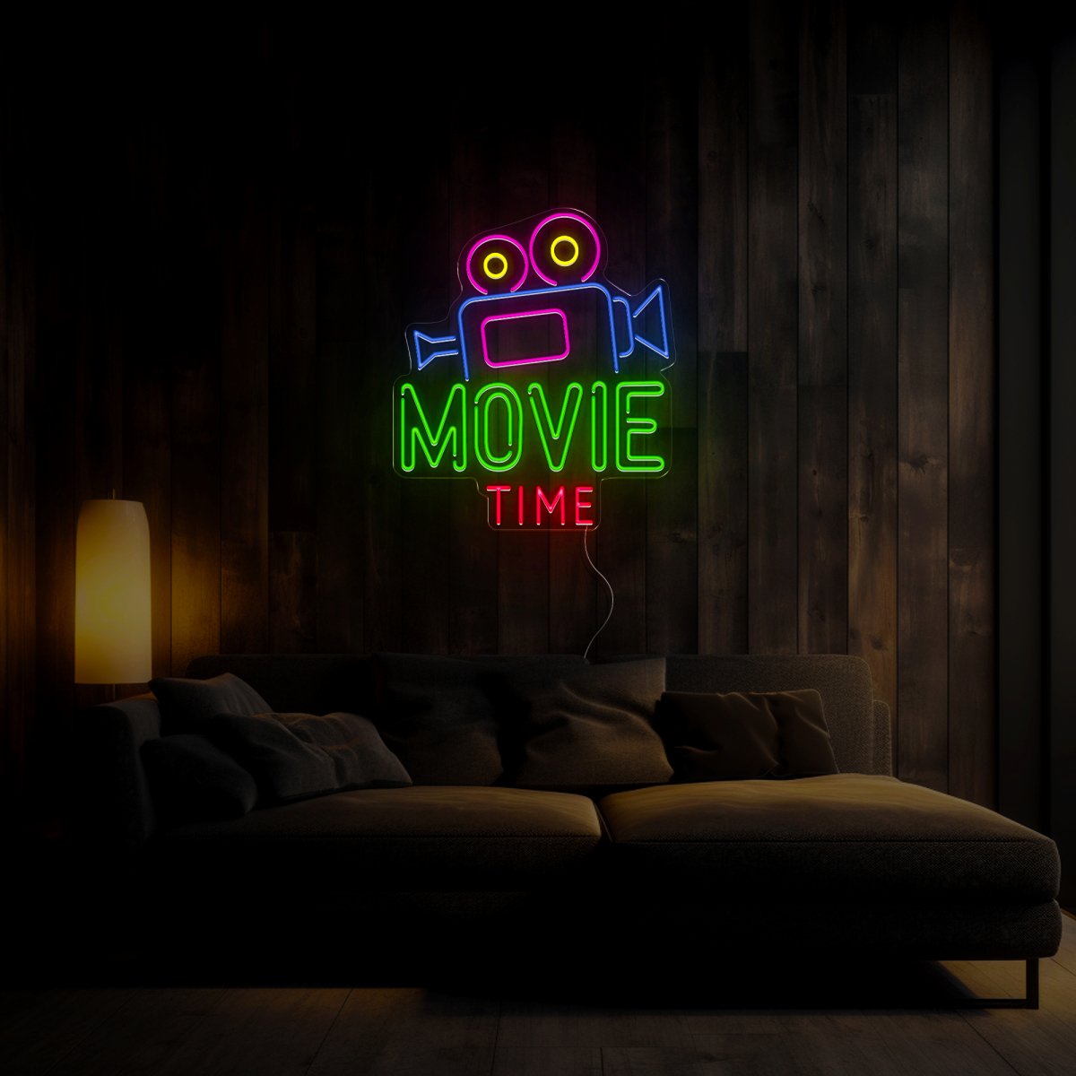 Movie Time Neon Sign - Reels Custom