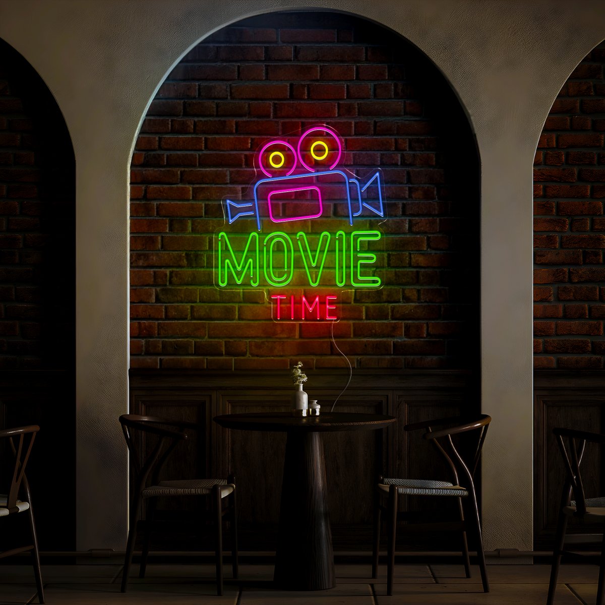 Movie Time Neon Sign - Reels Custom