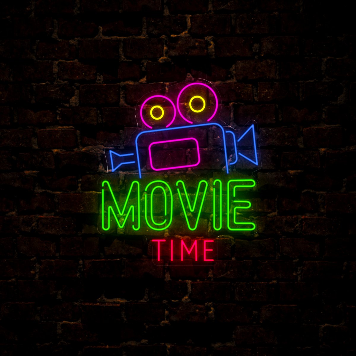 Movie Time Neon Sign - Reels Custom