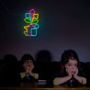 Multicolor Plant Flower Shape Led Neon Sign - Reels Custom