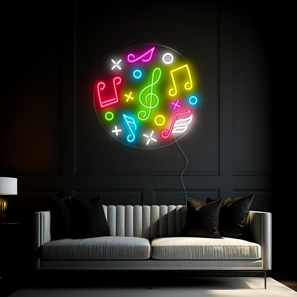 Musical Notes Neon Sign - Reels Custom