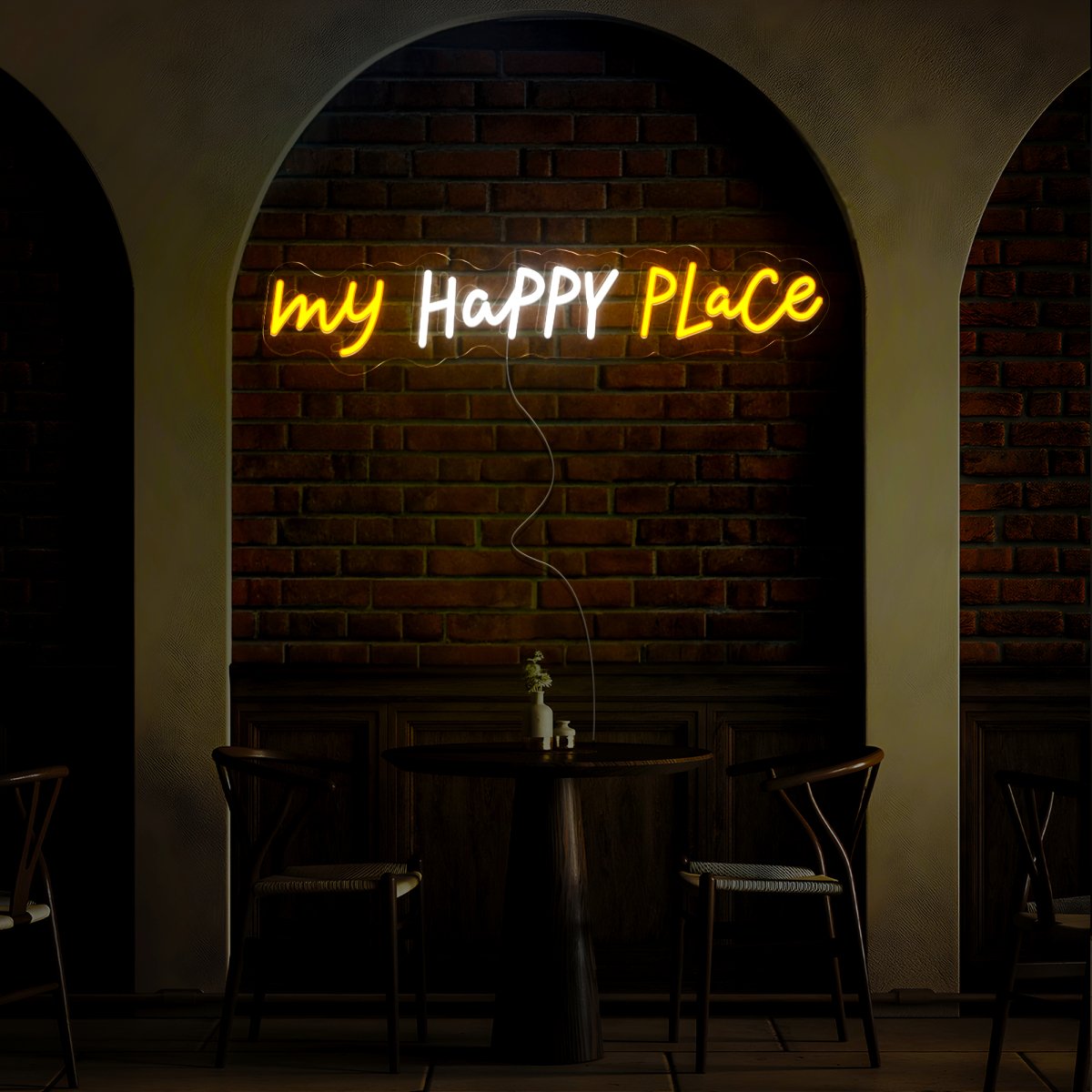 My Happy Place Neon Sign - Reels Custom