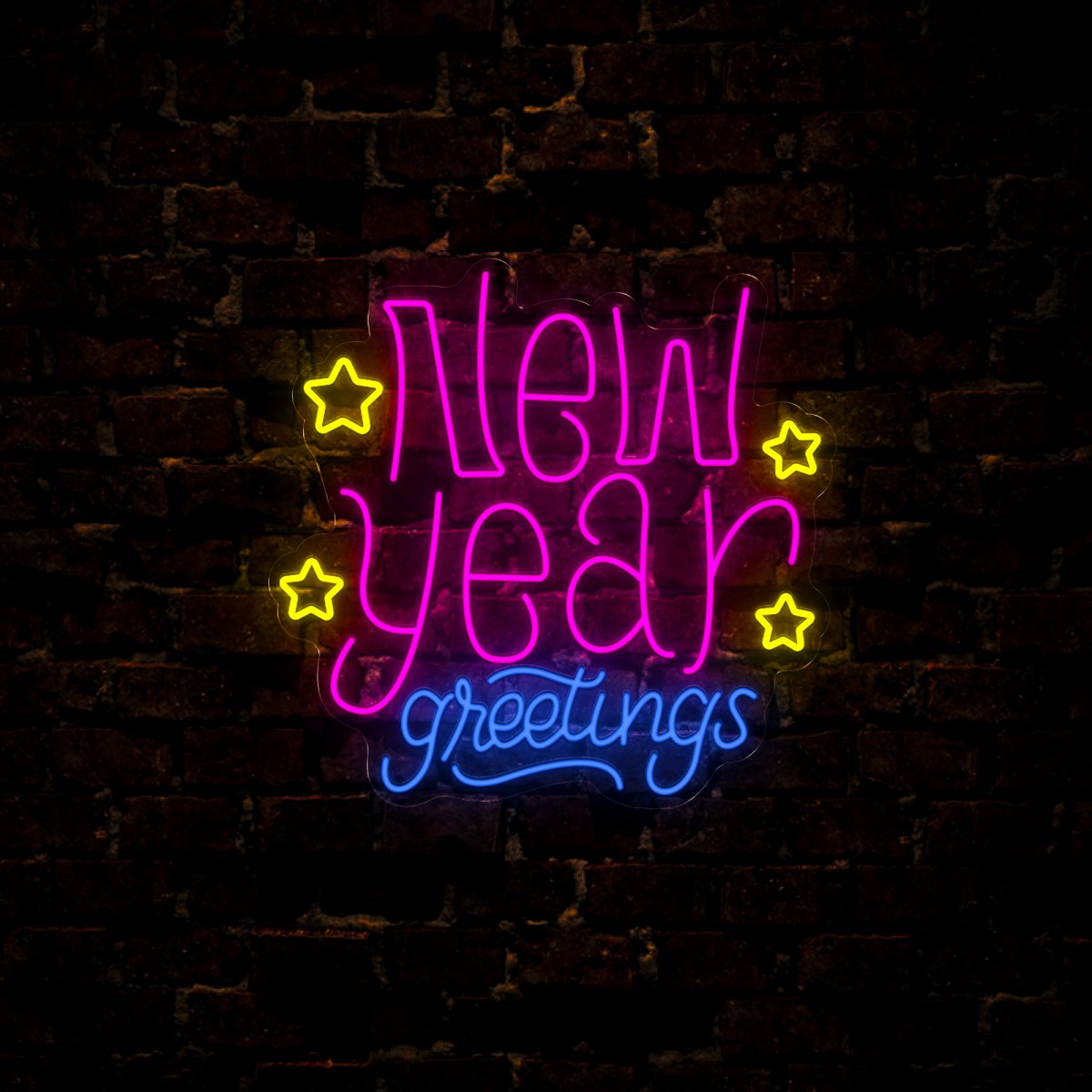 New Year Greetings Neon Sign - Reels Custom