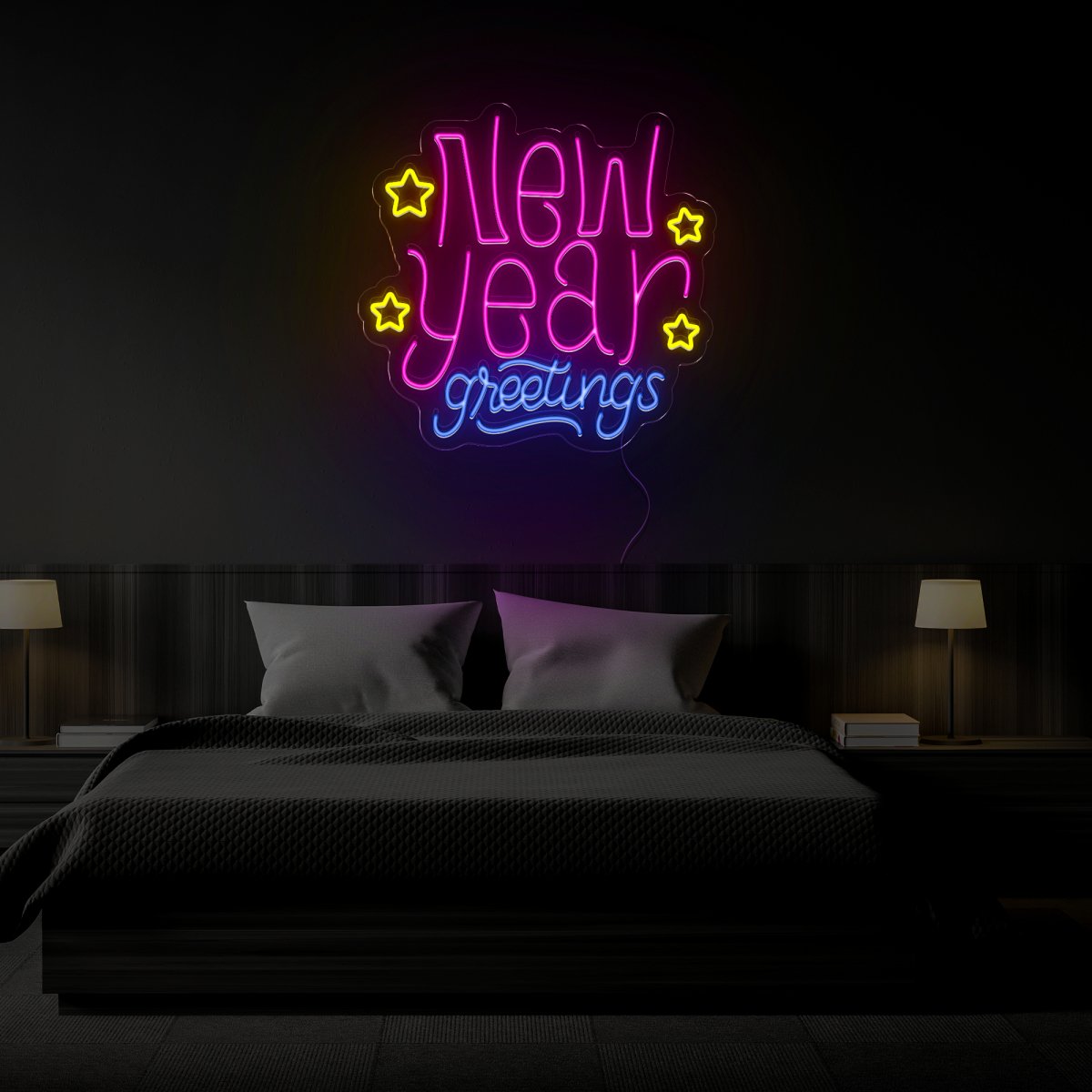 New Year Greetings Neon Sign - Reels Custom