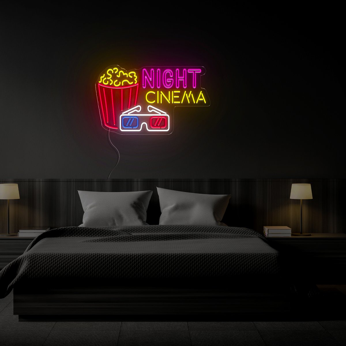 Night Cinema 3D Neon Sign - Reels Custom