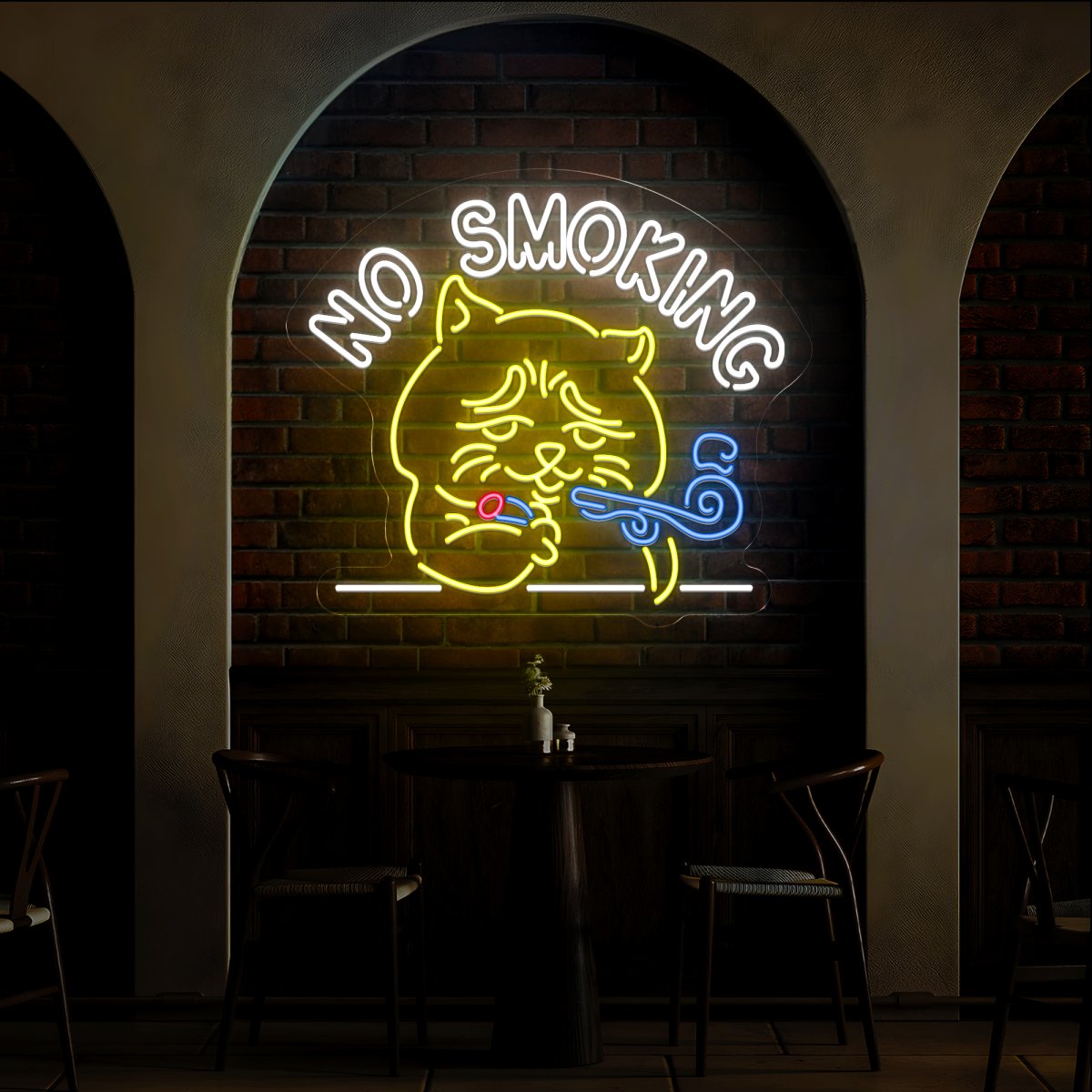 No Smoking Garfield Restaurant Neon Sign - Reels Custom