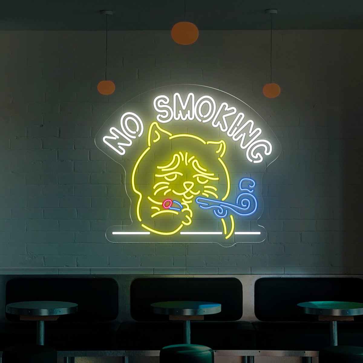 No Smoking Garfield Restaurant Neon Sign - Reels Custom