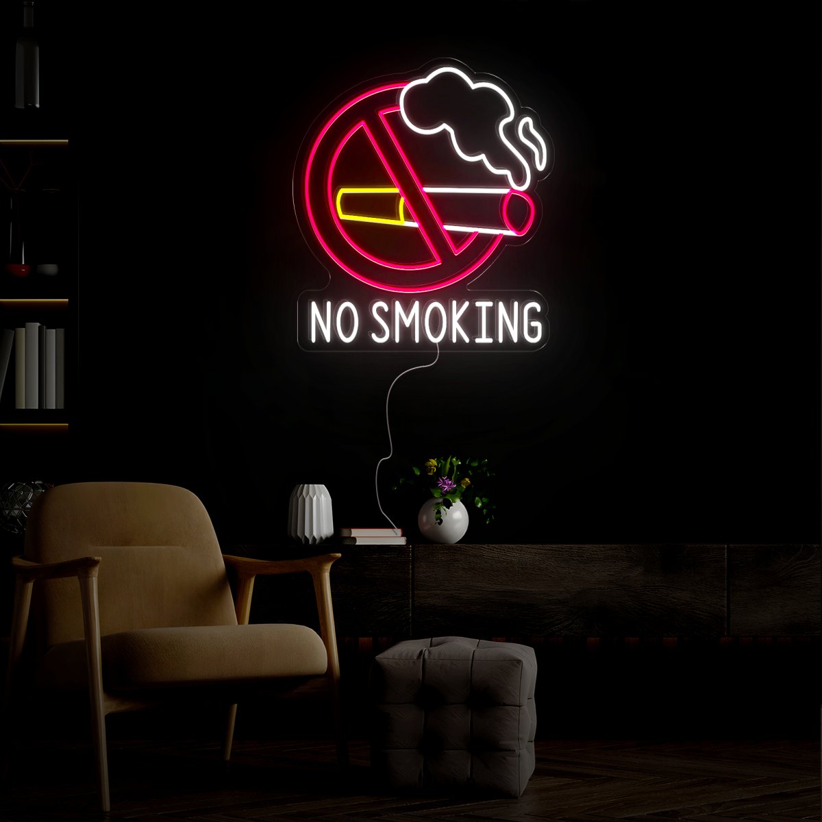 No Smoking Neon Sign - Reels Custom