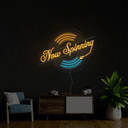 Now Spinning Record Artwork Neon Sign - Reels Custom