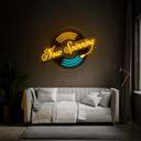 Now Spinning Record Artwork Neon Sign - Reels Custom