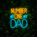 Number One Dad Neon Sign - Reels Custom