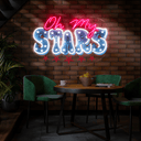 Oh My Stars 4th of July Artwork Neon Sign - Reels Custom