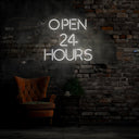 Open 24 Hours Neon Sign - Reels Custom