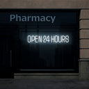 Open 24 Hours Neon Sign - Reels Custom