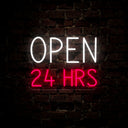 Open 24 Hrs Neon Sign - Reels Custom