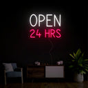 Open 24 Hrs Neon Sign - Reels Custom