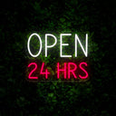 Open 24 Hrs Neon Sign - Reels Custom