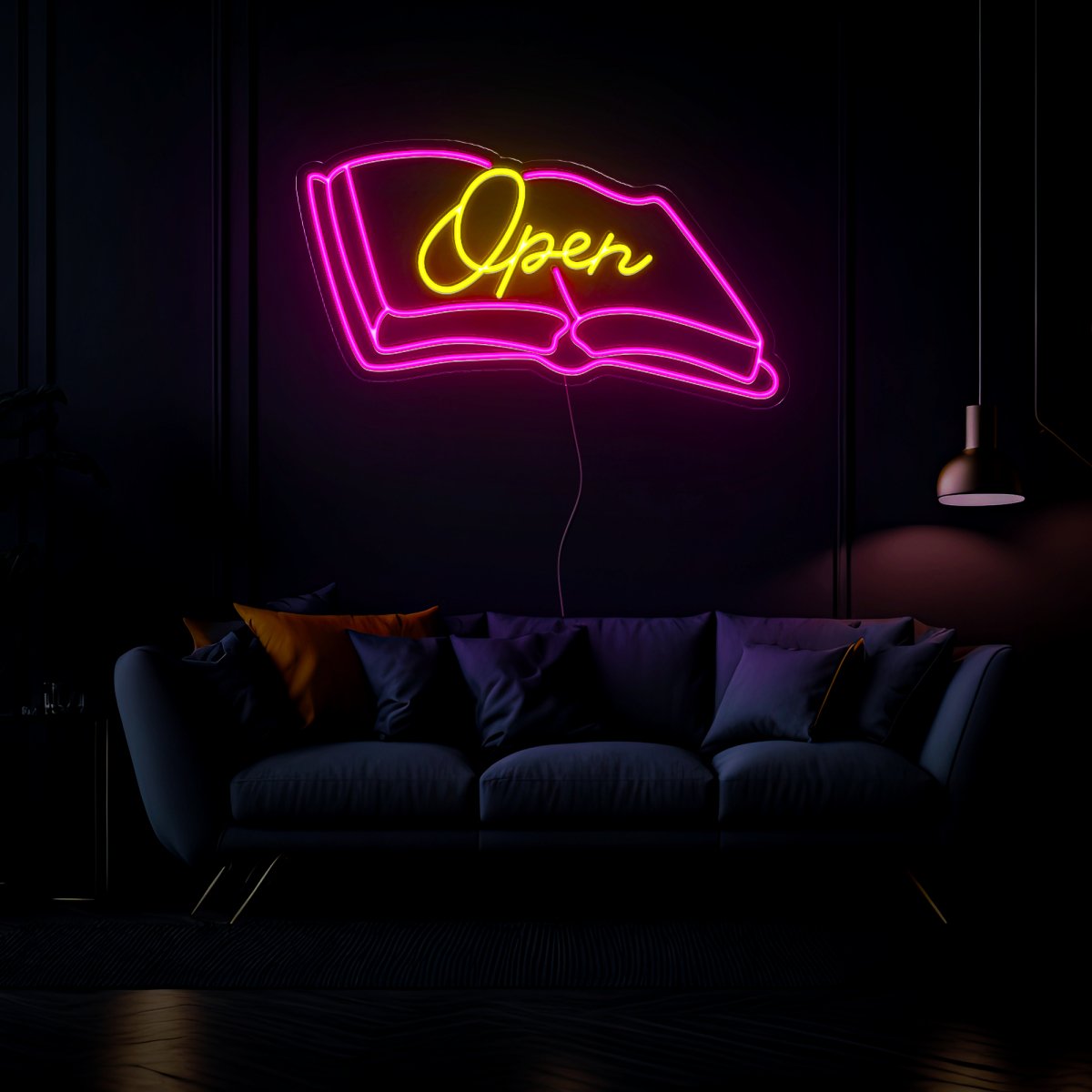 Open Book Neon Sign - Reels Custom